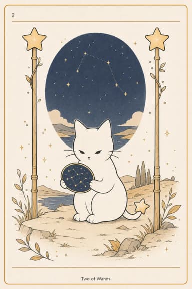 완드 2 (Two of Wands)