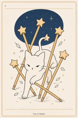 완드 5 (Five of Wands)