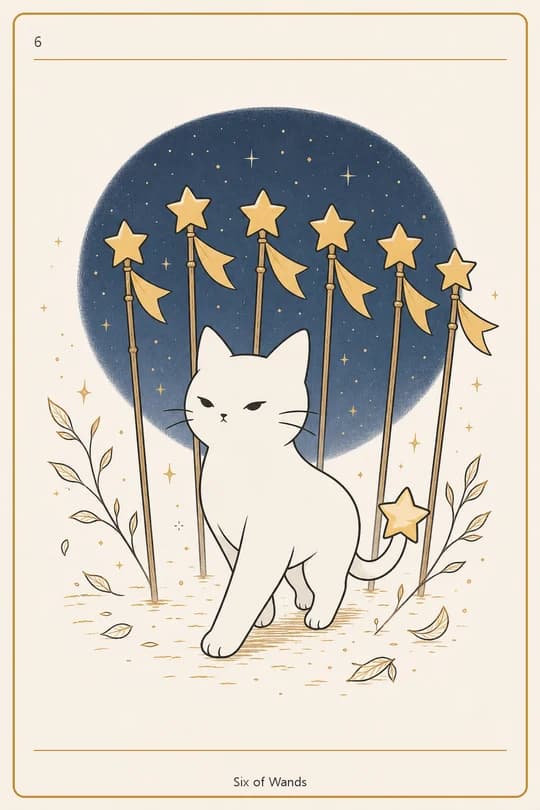 완드 6 (Six of Wands) 타로 카드