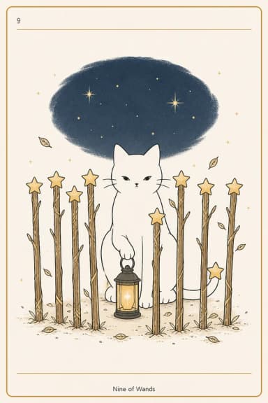 완드 9 (Nine of Wands)