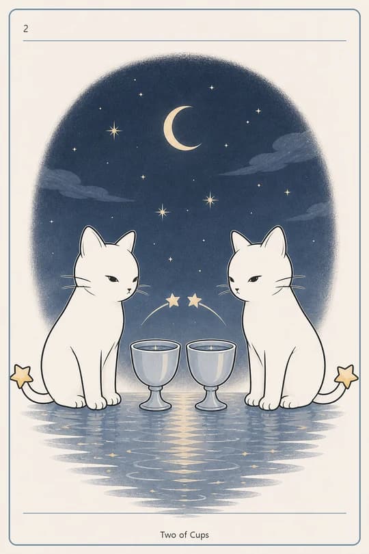 컵 2 (Two of Cups) 타로 카드