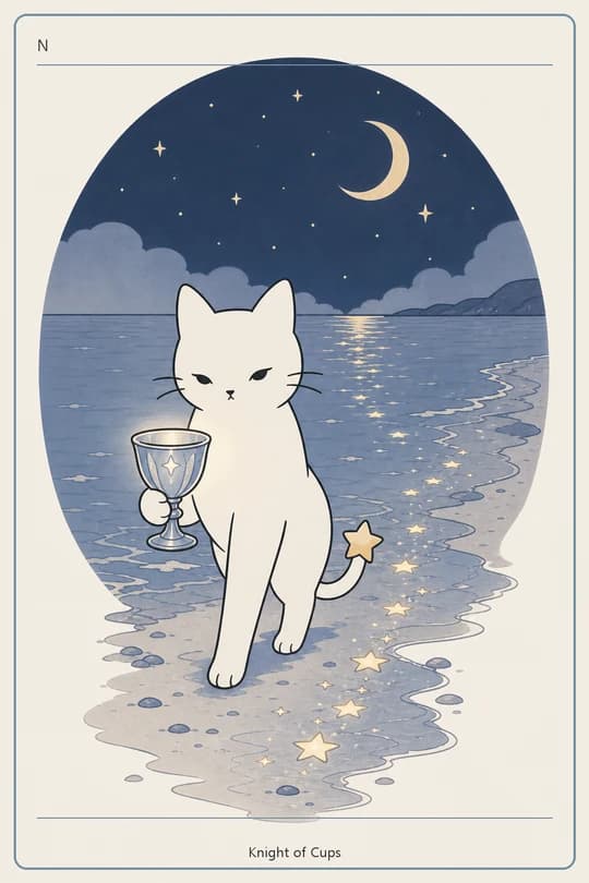 컵 나이트 (Knight of Cups) 타로 카드
