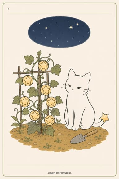 펜타클 7 (Seven of Pentacles)