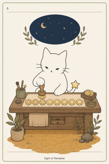 펜타클 8 (Eight of Pentacles)