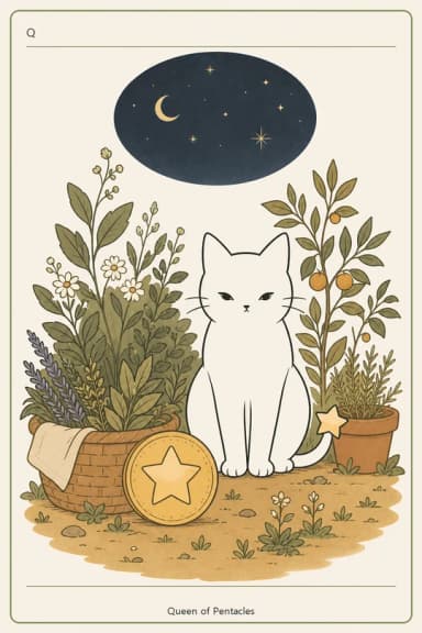 펜타클 퀸 (Queen of Pentacles)