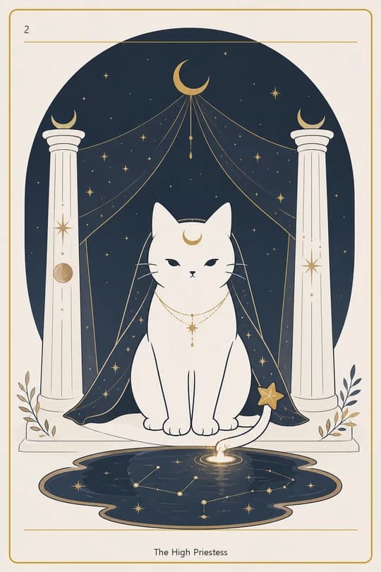 여사제 (The High Priestess) 타로 카드