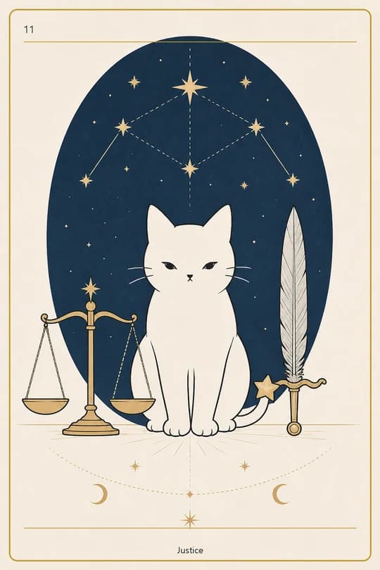 정의 (Justice) 타로 카드