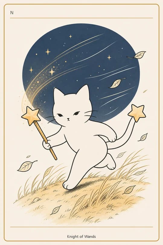 완드 나이트 (Knight of Wands) 타로 카드