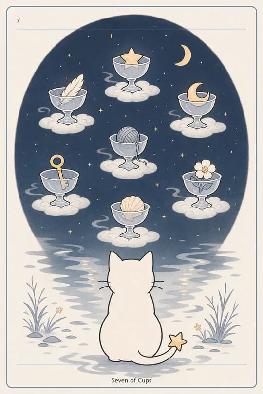 컵 7 (Seven of Cups) 타로 카드