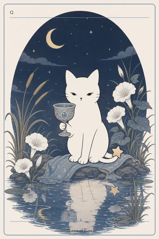 컵 퀸 (Queen of Cups) 타로 카드
