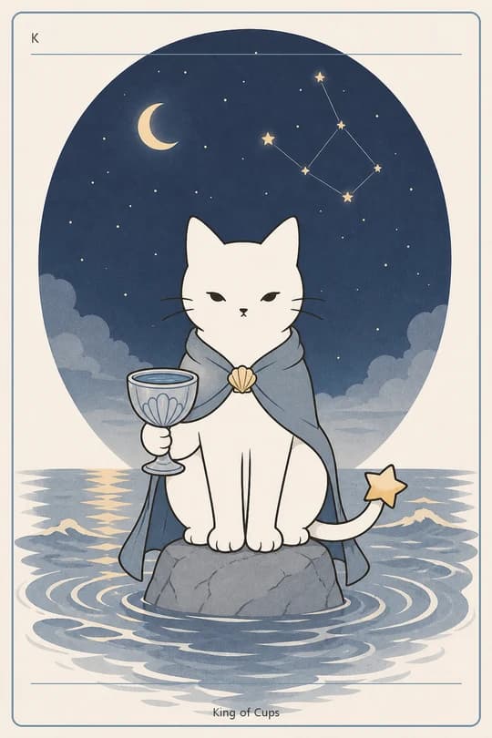 컵 킹 (King of Cups) 타로 카드