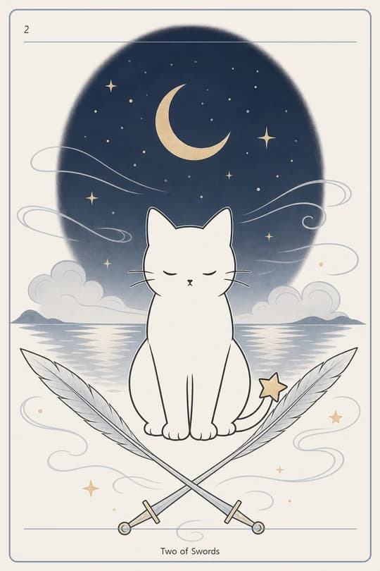 소드 2 (Two of Swords) 타로 카드