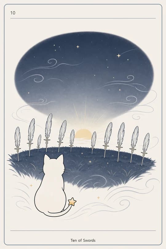 소드 10 (Ten of Swords) 타로 카드