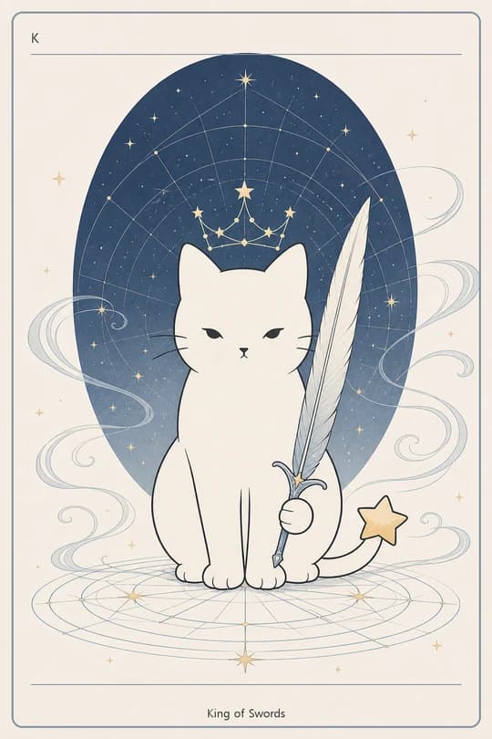 소드 킹 (King of Swords) 타로 카드