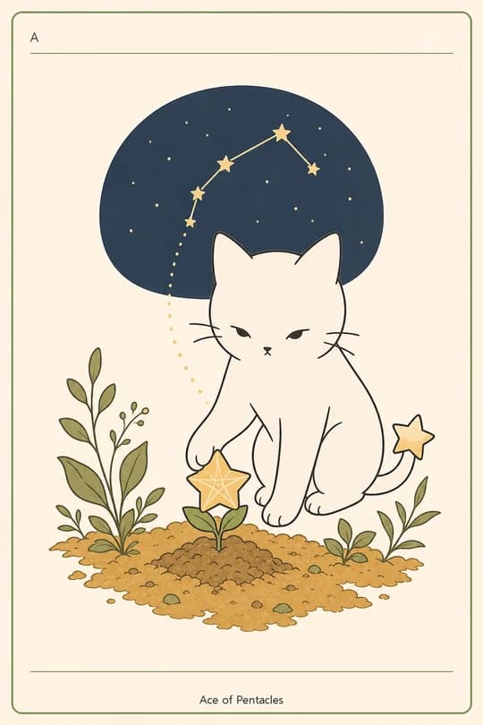 펜타클 에이스 (Ace of Pentacles) 타로 카드