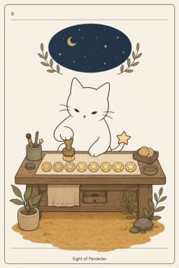 펜타클 8 카드
