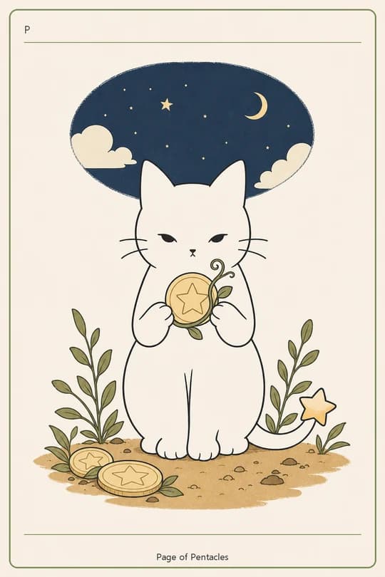 펜타클 페이지 (Page of Pentacles) 타로 카드